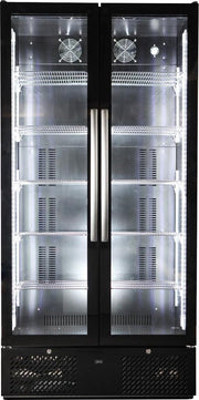 Professionele Barkoeling | 2 deurs | Zwart | Combisteel | 7455.1353 | Horeca