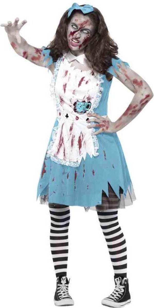 Zombie Alice in Wonderland kostuum dames - maat XS