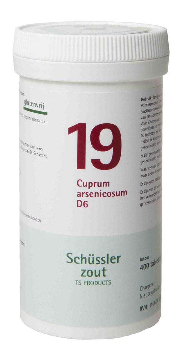 Cuprum Arsenicosum 19 D6 Schussler 400 tabletten