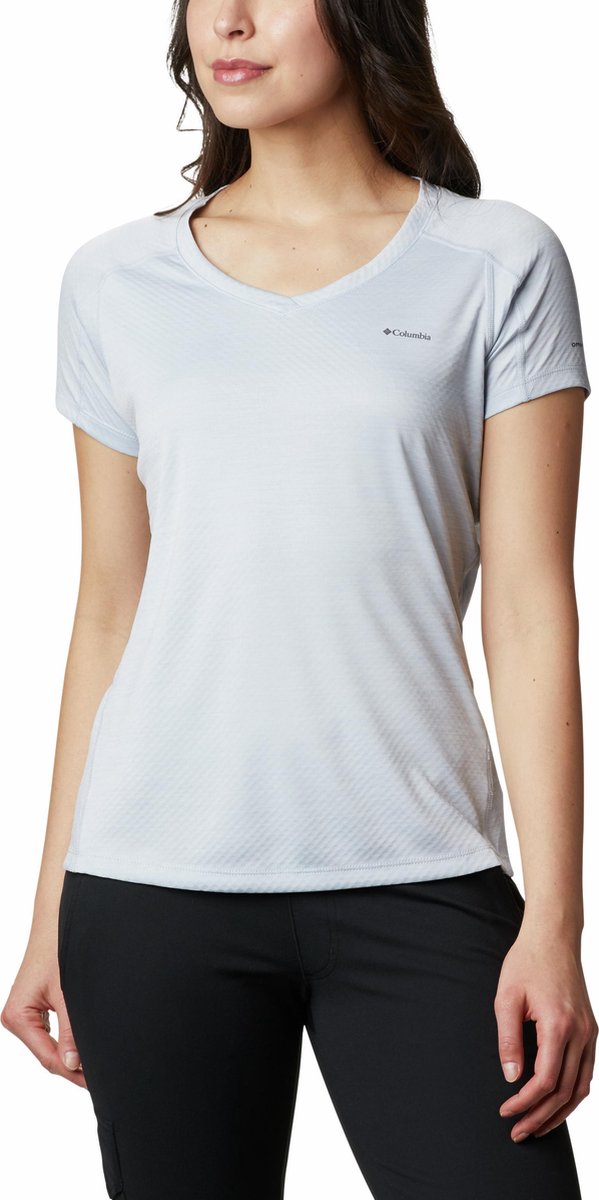 Columbia Zero Rules Short Sleeve Shirt Outdoorshirt Dames - Cirrus Grey Hea - Maat XL