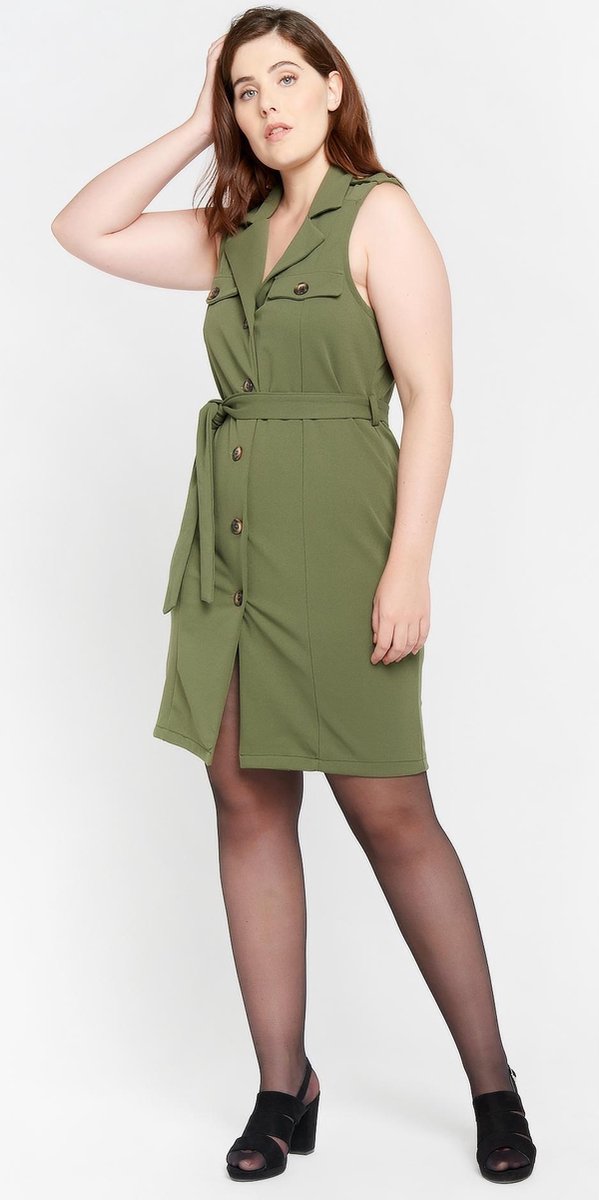 Mini blazer jurk - Khaki