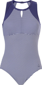 badpak soft cup Diagonal pinstripe navy maat 44