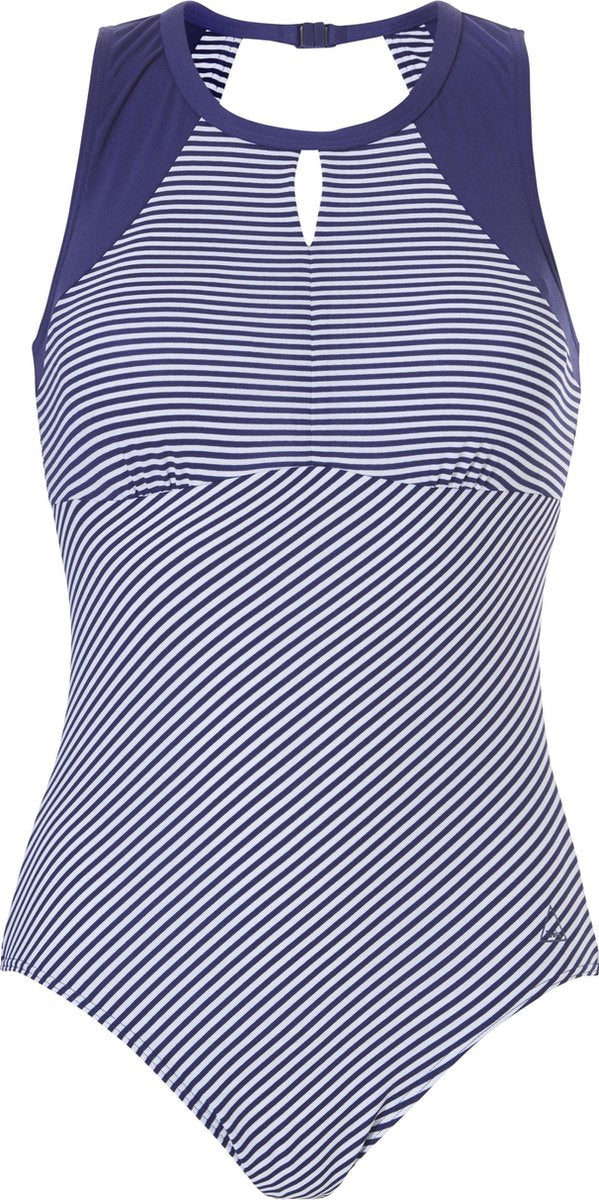 badpak soft cup Diagonal pinstripe navy maat 44