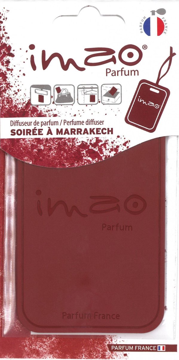 Imao Soiree A Marrakech - Luchtverfrisser - Bordeauxrood - Voor in de auto