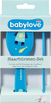 babylove Babyborstel - Borstelset raket - Blauw - set van 2