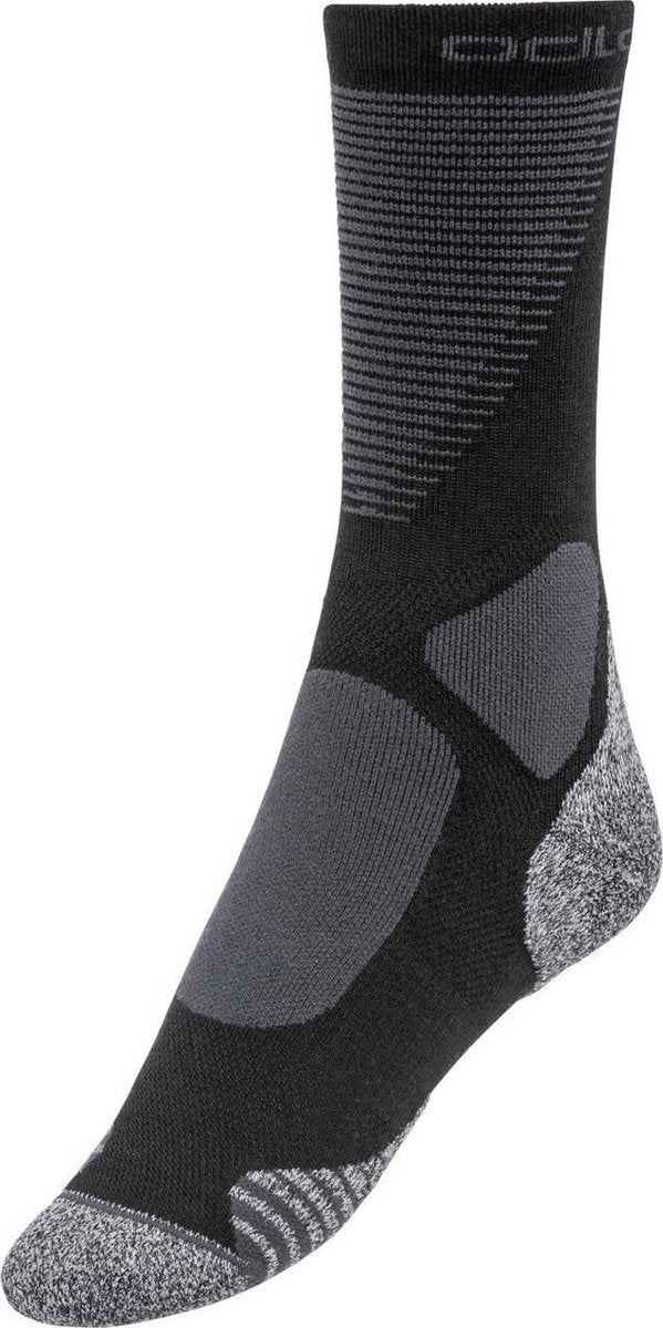 Odlo Socks crew ACTIVE WARM XC Black - Odlo Graphite Grey - Maat 42/44