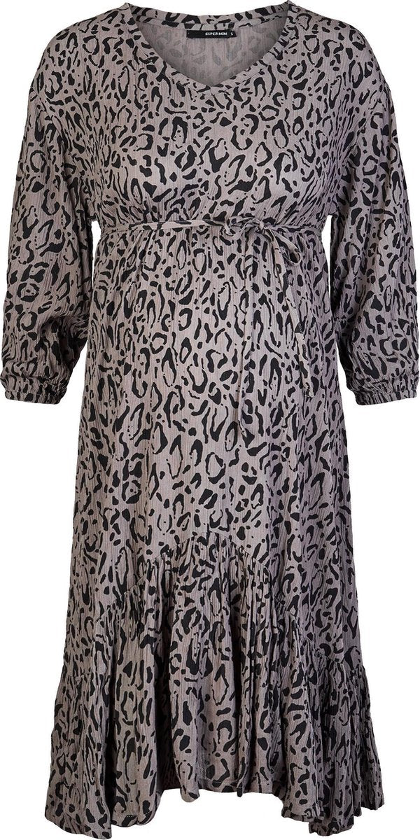 Supermom Jurk Leopard Zwangerschap Maat S