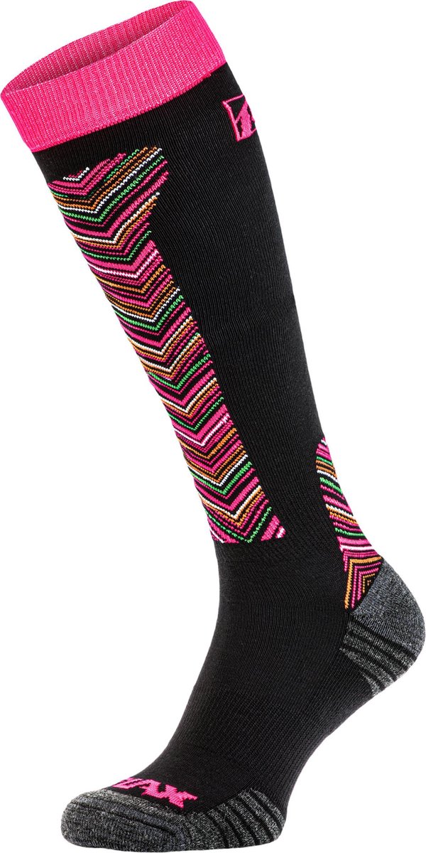 Relax Carve Wintersokken Zwart - Roze S 35 - 38