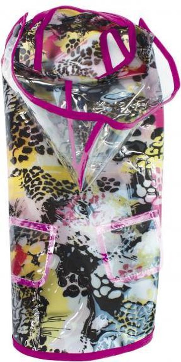 Croci regenjas jaguar print roze naad 35 cm