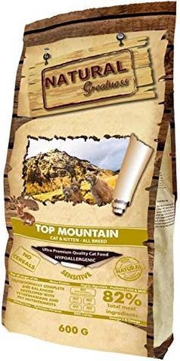 Natural greatness top mountain kattenvoer 600 gr