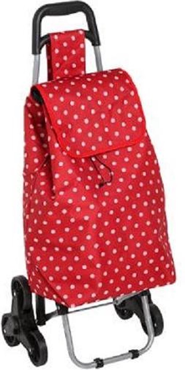 4Goodz Boodschappentrolley Trappenloper 30 liter - aluminium - Rood