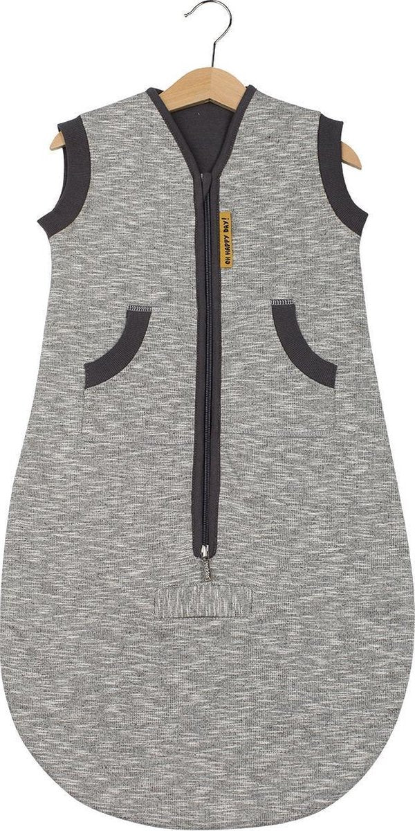 Pericles Slaapzak Nero Junior Mouwloos 70 Cm Grijs/zwart
