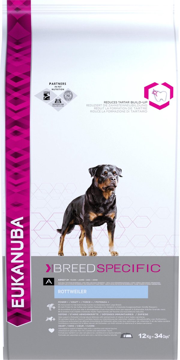 Eukanuba Dog Adult - Rottweiler - Chicken - 12 kg