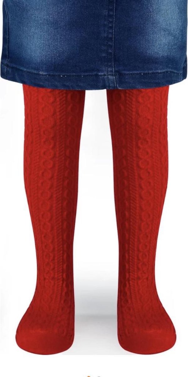 2-Stuks Rood en Grijs Kinder Maillots| CONFIDENCE IN TEXTILES| Bella Calze Tricot| 70% Katoen 20% Polyamide 10% Elastaan| Structuurdessin| Maat 4 (9-10 jaar)