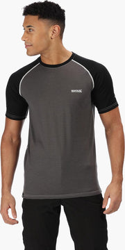 Regatta Sportshirt Tornell Heren Merino/polyester Grijs Mt Xxl