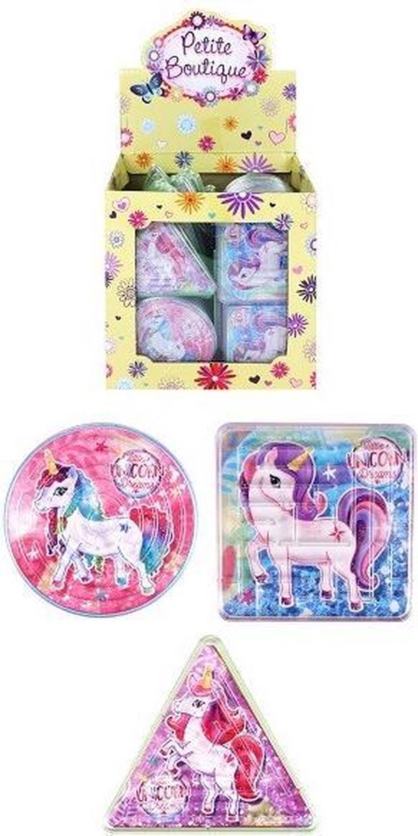 12 stuks unicorn geduldspelletjes / uitdeelcadeautjes