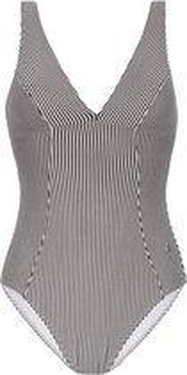 BEACHLIFE BADPAK CLASSY STREEP - ZWART/WIT - MAAT 85B