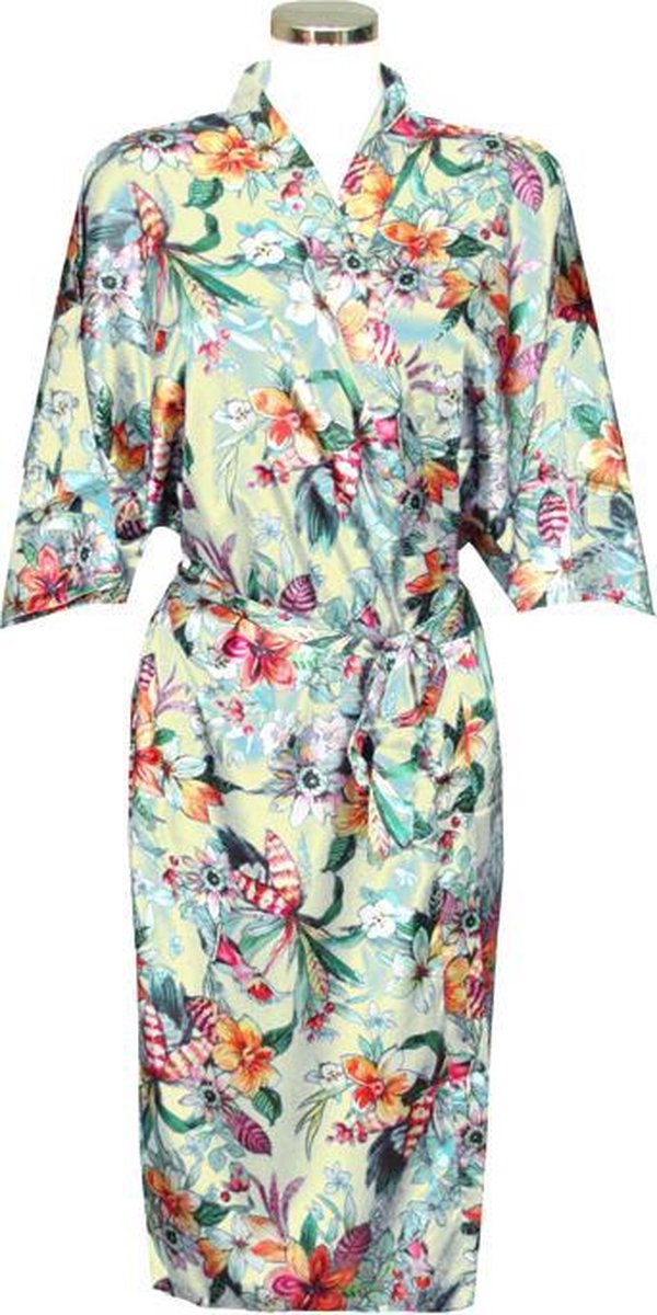 Chinese Kimono Sea of Flowers Groen