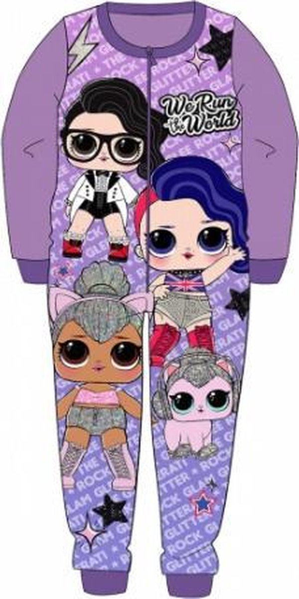 LOL Surprise onesie - paars - maat 98/104