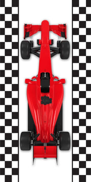 Formule-1 Strandlaken Racewagen - 70 x 140 cm - Multi