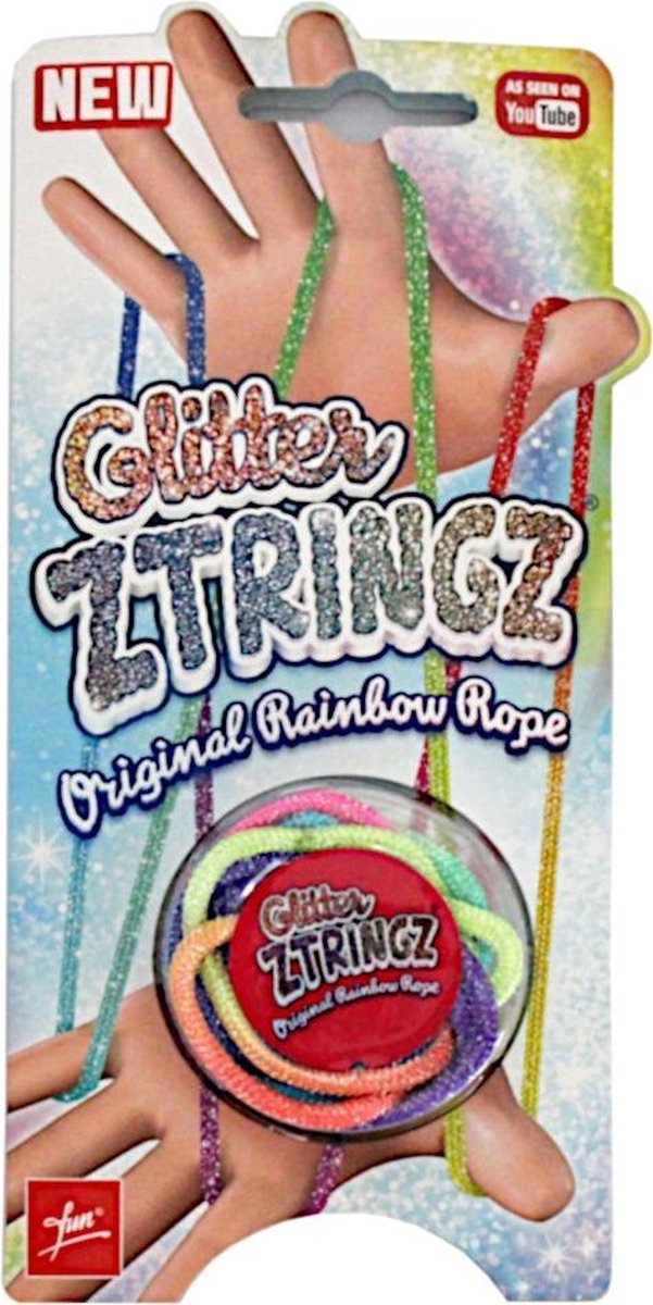 Ztringz Regenboog Touw Vingertouw Glitter 2 Stuks - Vingertouw