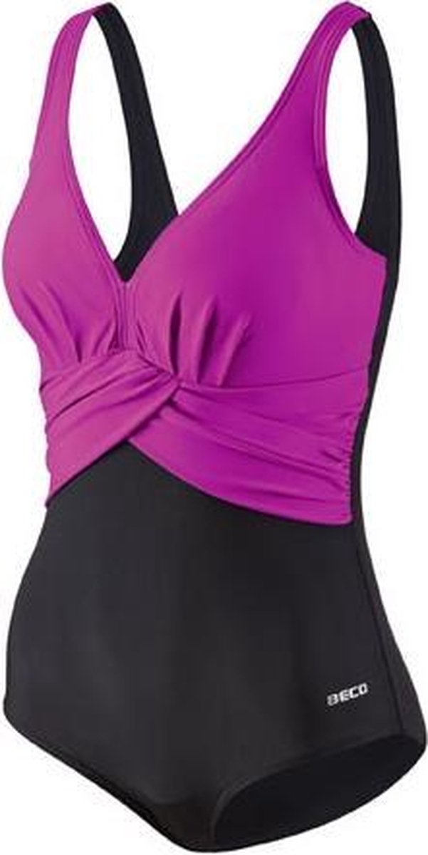Beco Badpak D-cup Dames Polyamide Zwart/roze Maat 38