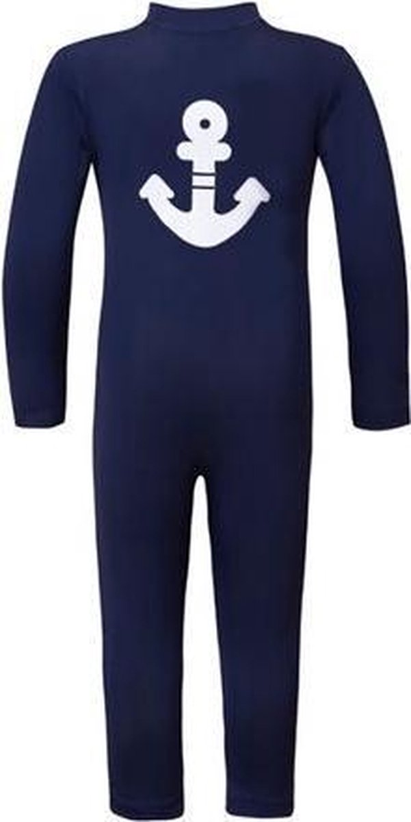 Petit Crabe UV pakje Blue Anchor - lange mouwen & pijpjes - Kleding maten in cm UV (shirts