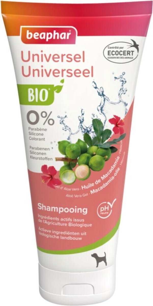 3x Beaphar Bio Shampoo Tube Universeel Hond 200 ml