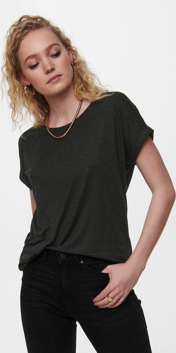 Onlmoster S/s O-neck Top Noos Jrs 15106662 Dark Grey Melange