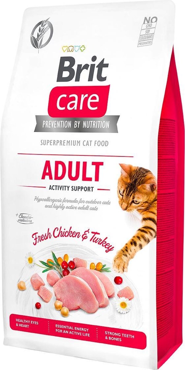 Brit Care Cat Grainfree Adult Activity Support Fresh Chicken & Turkey 7 kg -  - 80009424