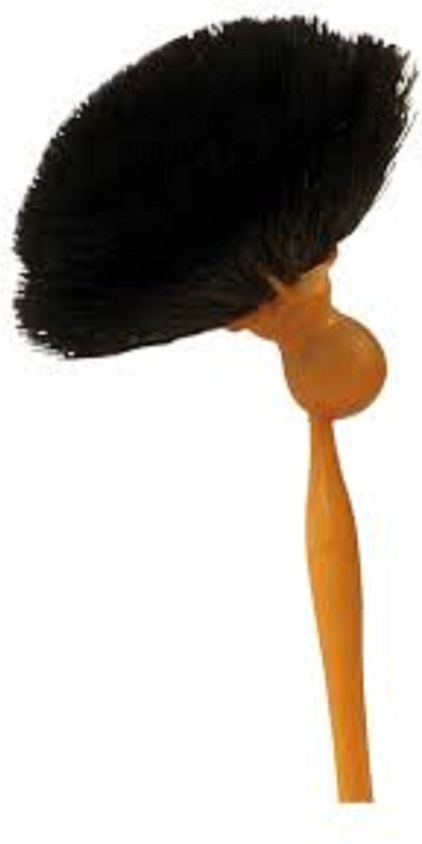 Ragebol Rond Paardenhaar - met steel in hout - 60 cm