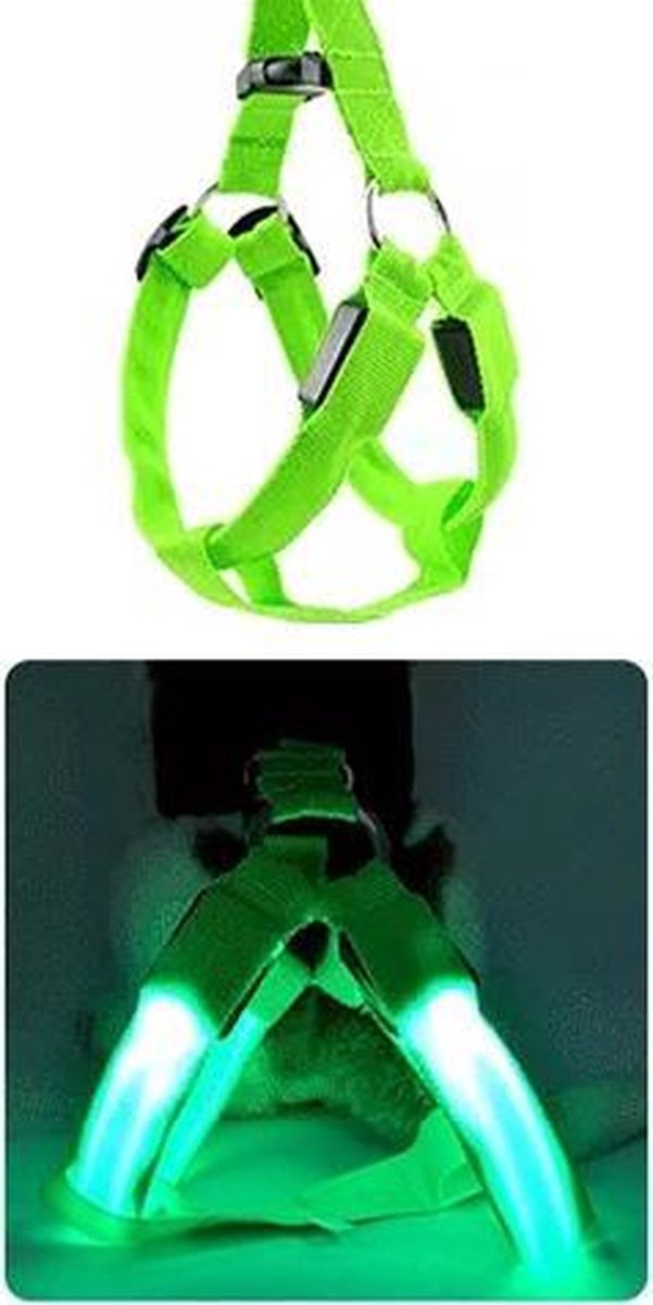 LED - Honden - Tuigje - Groen - L
