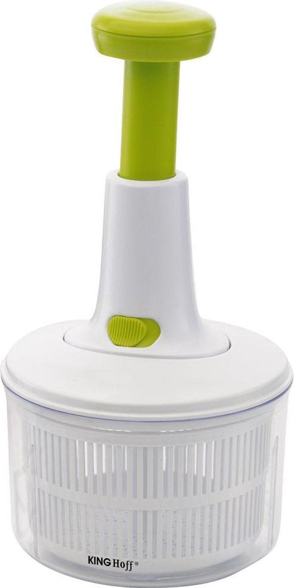 Plantaardige Salade Centrifuge / Droger - Saladedroger - Salademixer - KingHoff Groentehakker - Slacentrifuge - Saladechopper