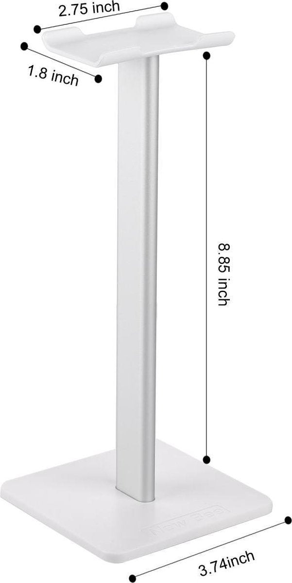 Witte Koptelefoon Houder - Staande Hoofdtelefoon Drager - Headset Stand – Stevige Staande Koptelefoon Houder