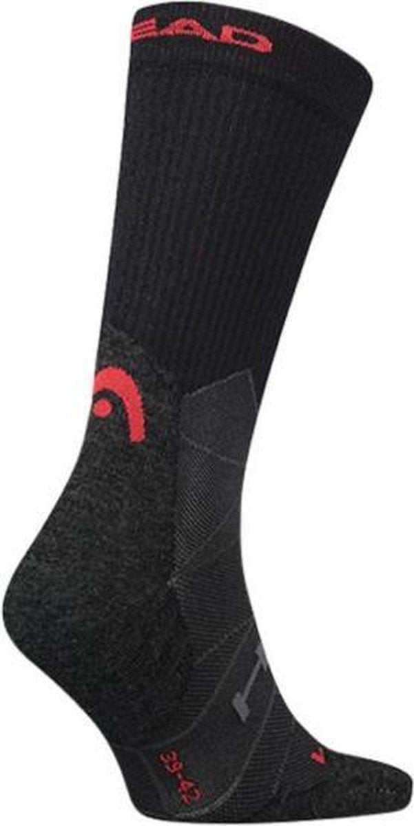 HEAD - Hike crew blk/red unisex - wandelsokken - unisex - zwart/rood - maat 35-38