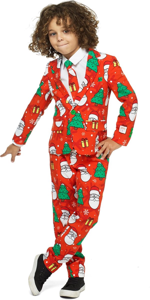 OppoSuits Holiday Hero - Jongens Kostuum - Gekleurd - Kerst - Maat 110/116