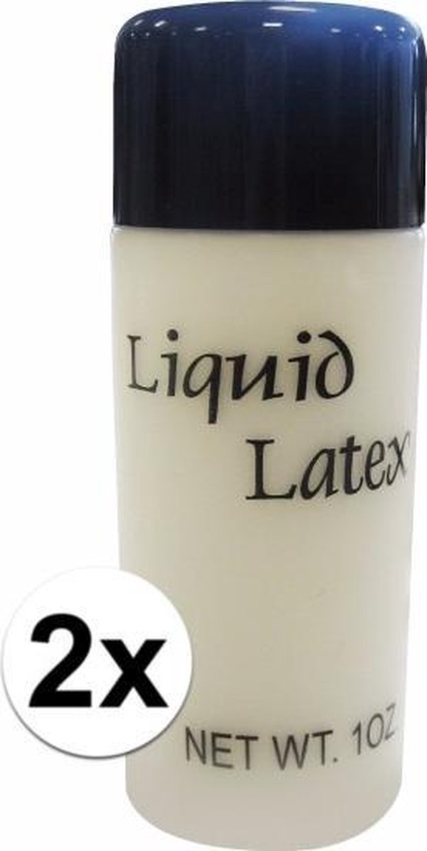 2 flesjes liquid latex - 28 ml - vloeibare latex