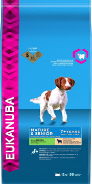 Eukanuba Dog Mature & Senior - All Breeds - Lam/Rijst - Hondenvoer - 12 kg