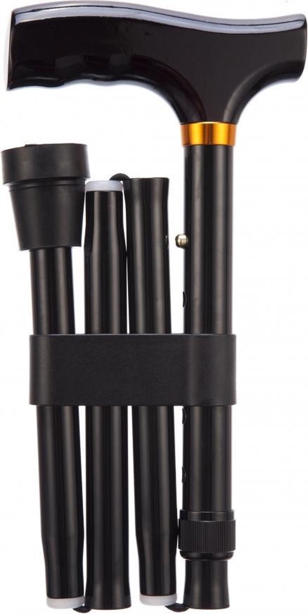 Opvouwbare Wandelstok Zwart - 84 - 94 cm