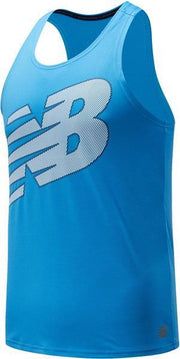 New Balance PR Accel Singlet Heren - blauw - maat M