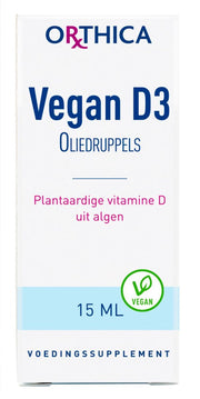 Orthica Vegan D3 Oliedruppels (voedingssupplement) - 15 ml