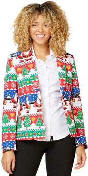 Opposuits Verkleedblazer Snazzy Santa Dames Polyester Maat 46