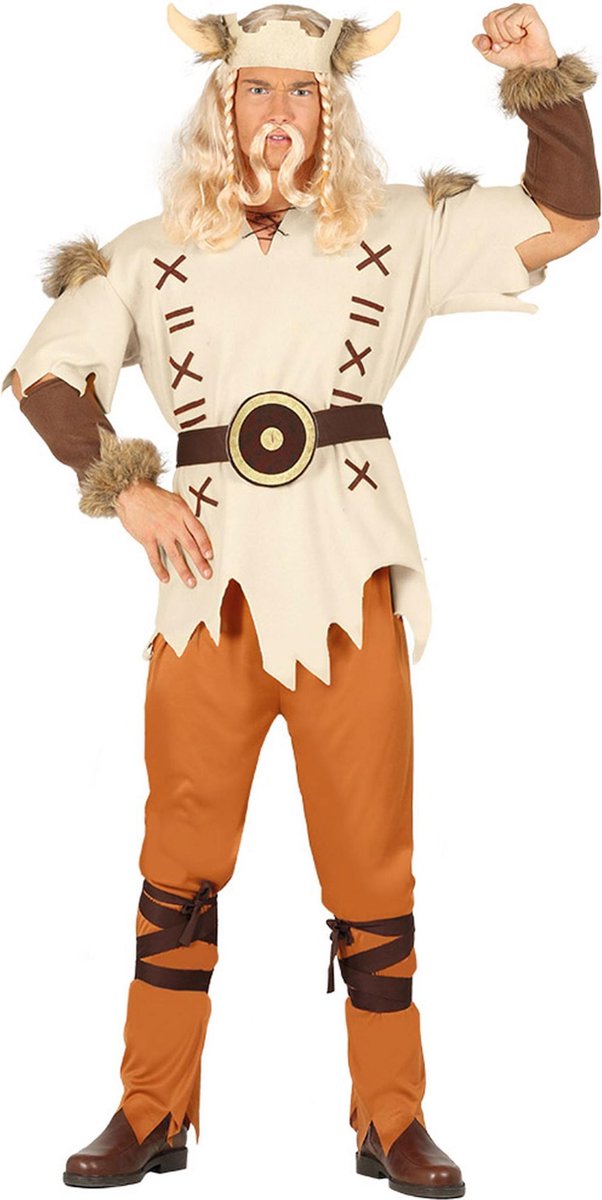 Beige viking kostuum voor mannen - Volwassenen kostuums