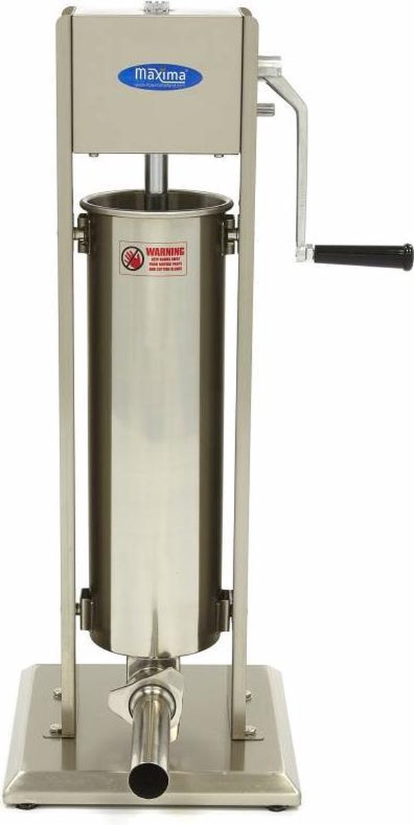 Worstenvuller 7 Liter - Verticaal - RVS - met 4 Vulbuizen - 2 Snelheden - Worstmachine / Worstvuller - Maxima