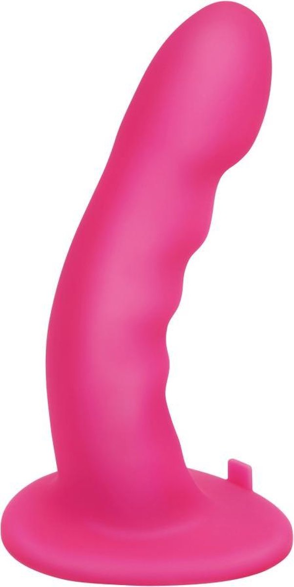 PEGASUS Vibrator Love Toy 6' Curved Ripple Peg & Harness Set Roze