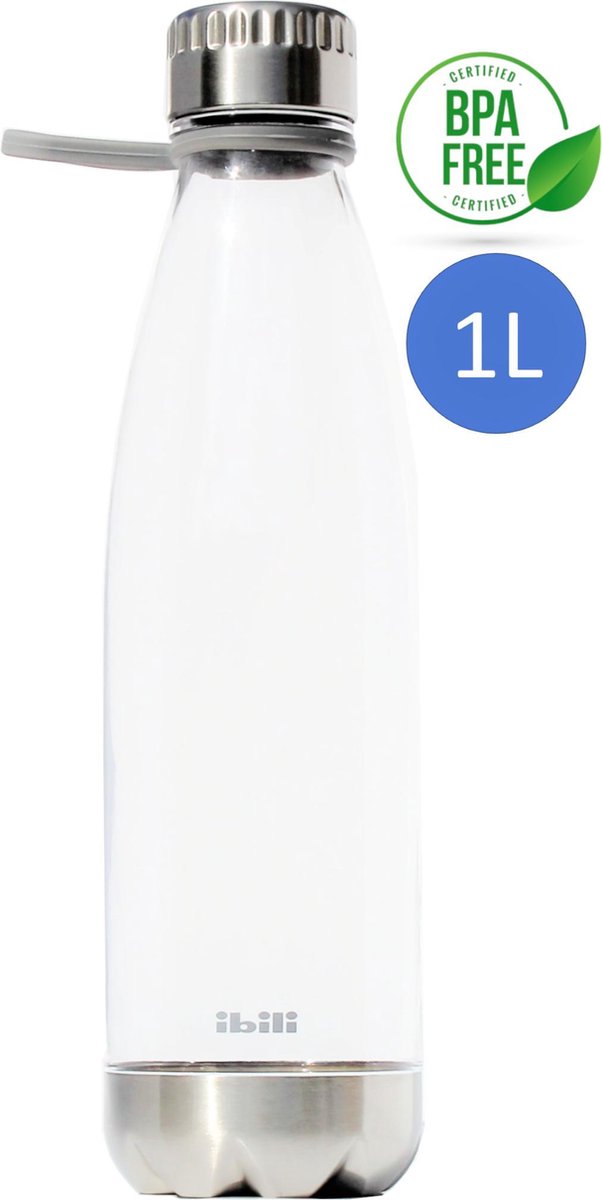 Ibili Drinkfles - 1 liter - Transparant