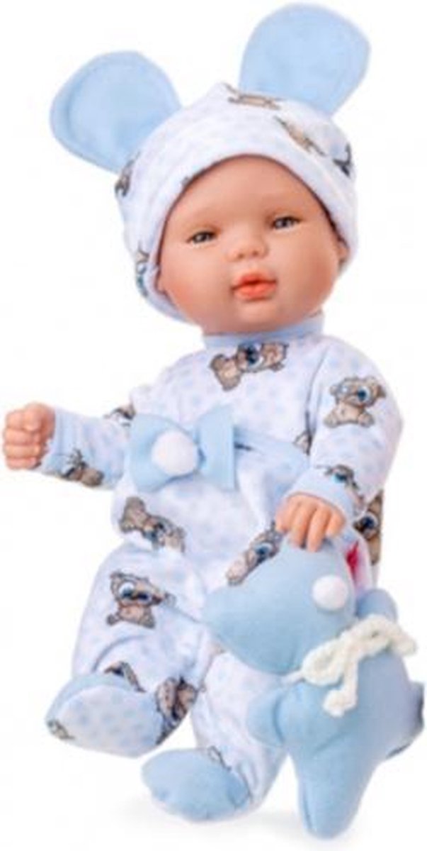 Berjuan Babypop Baby Smile Meisjes 30 Cm Textiel/vinyl Blauw