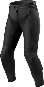 REV'IT! Xena 3 Lady Black Leather Motorcycle Pants 34