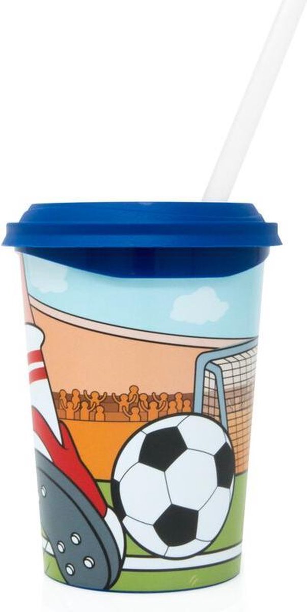 10 x Voetbal party beker (350ml) - voor kinderfeestjes