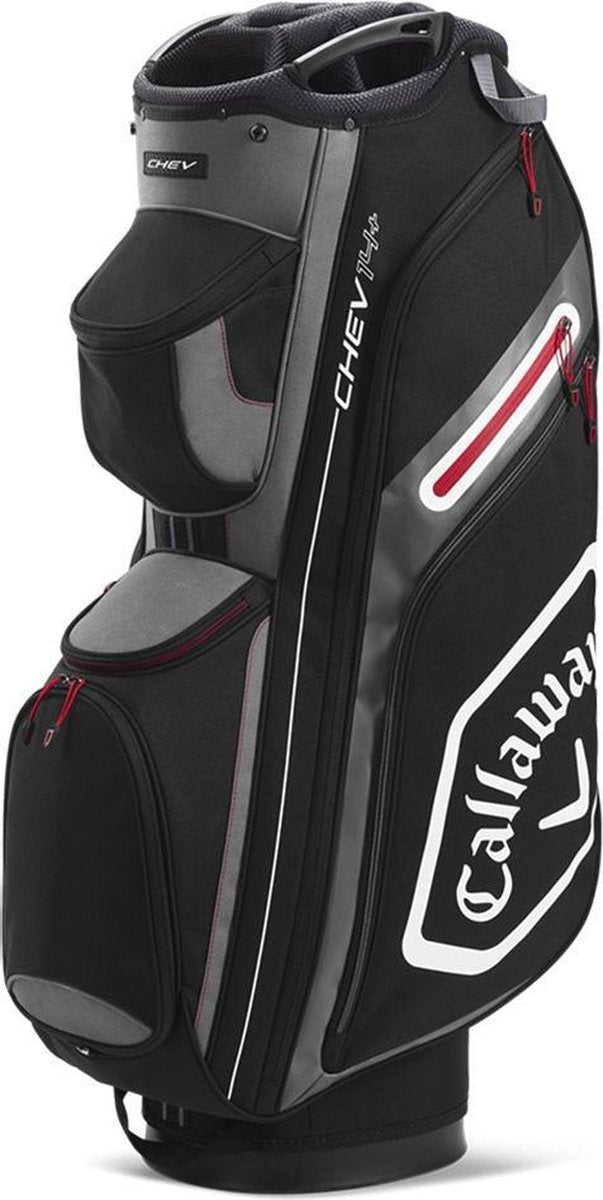 Callaway Chev 14+ Cartbag - Zwart Wit Charcoal